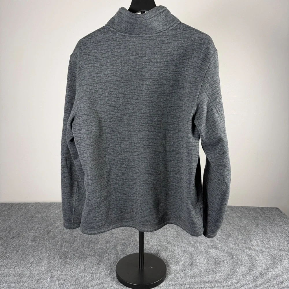 The North Face Mens XL Gordon Lyons 1/4 Zip Sweater Fleece Pullover Grey Heather